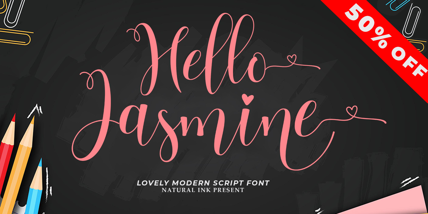 Beispiel einer Hello Jasmine Regular-Schriftart